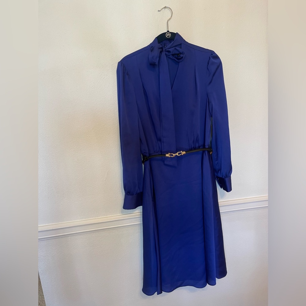 Tahari cobalt blue dress size 6 NWT